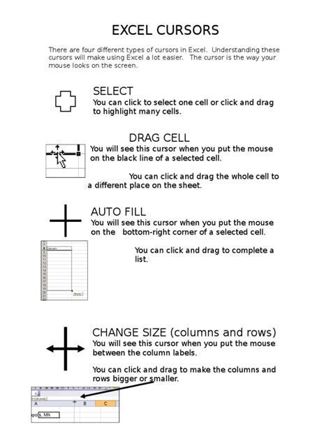 Working Mechanisms of Excel Cursor