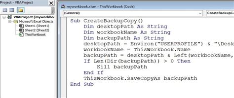 Excel VBA Backup Strategies