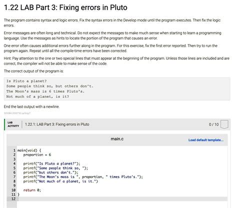 Fixing Syntax Errors