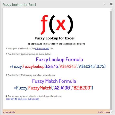 Fuzzy Lookup Results