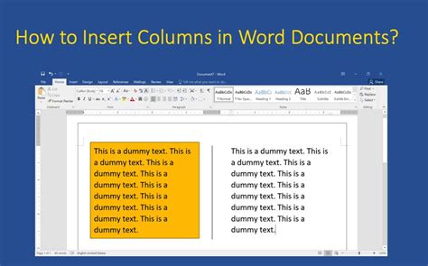 Inserting Columns in WordPress