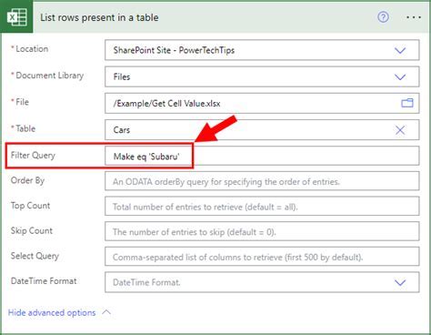 Power Automate Excel Connection