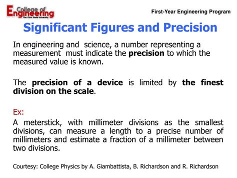 Significant Figures in Engineering Applications