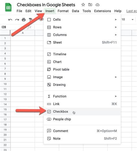 Using Checkboxes in Excel