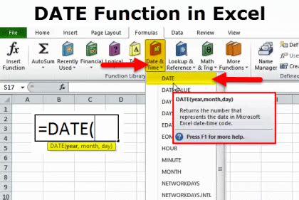 Using the DATE Function