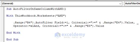 VBA Autofilter Criteria