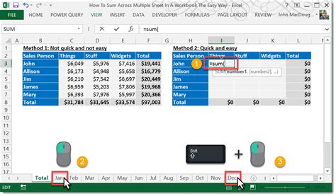 Add-Ins to Sum Across Sheets