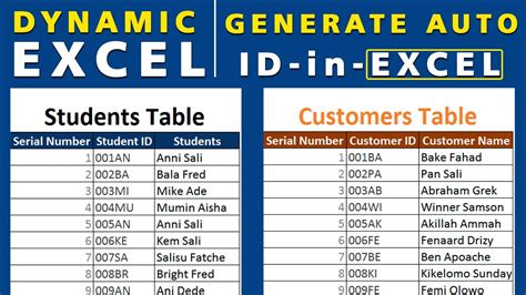 Auto ID Excel VBA