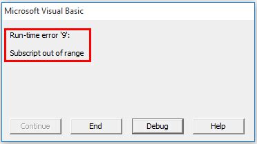 Best Practices Subscript Out Of Range Error 9