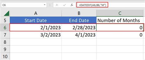 Calculating months between dates