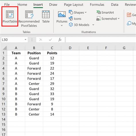 Creating a Crosstab in Excel