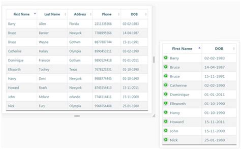 Database Column Hiding