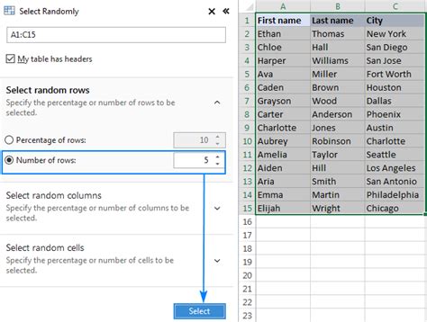 Excel Add-in for Random Selection