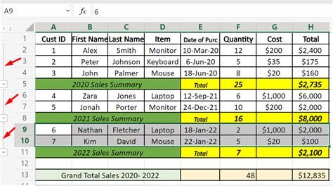 Excel Collapse Gallery 1