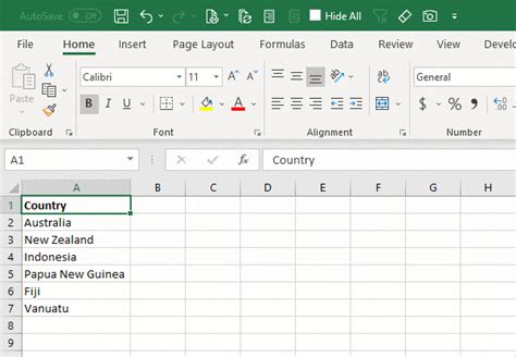 Excel Data Type
