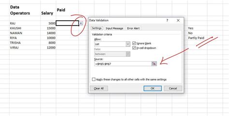 Excel Data Validation
