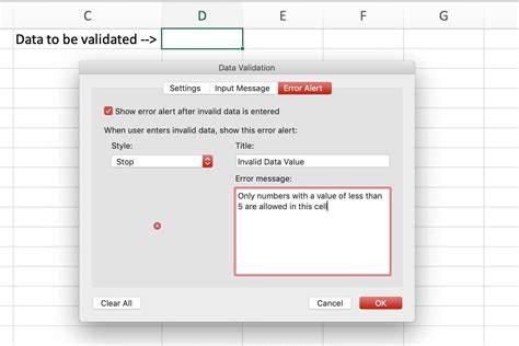 Excel Data Validation for Error Prevention
