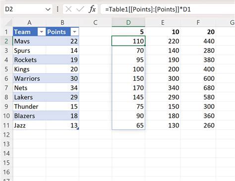 Excel Formula Example 8