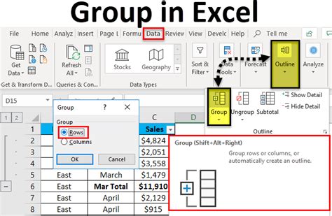 Excel Grouping Feature
