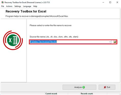 Excel Recovery Tool