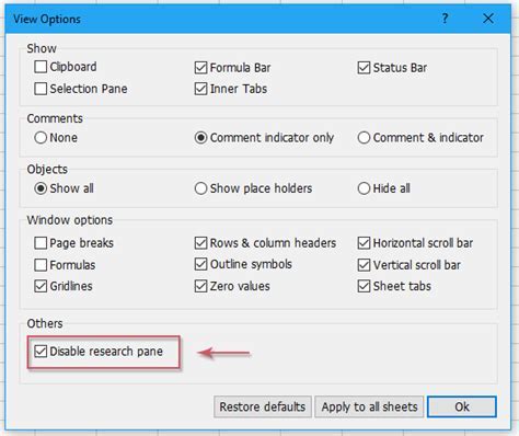 Excel research tab opening unexpectedly