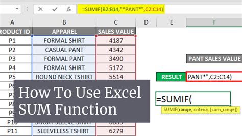 Excel SUM Function Expert Tips