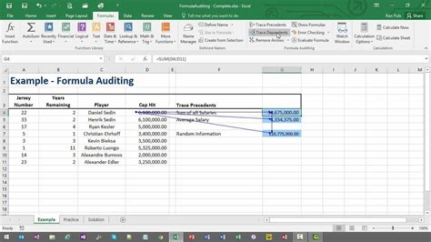 Excel Summation Formula Auditing