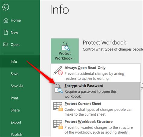 Excel Workbook Protection