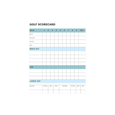 Golf template examples
