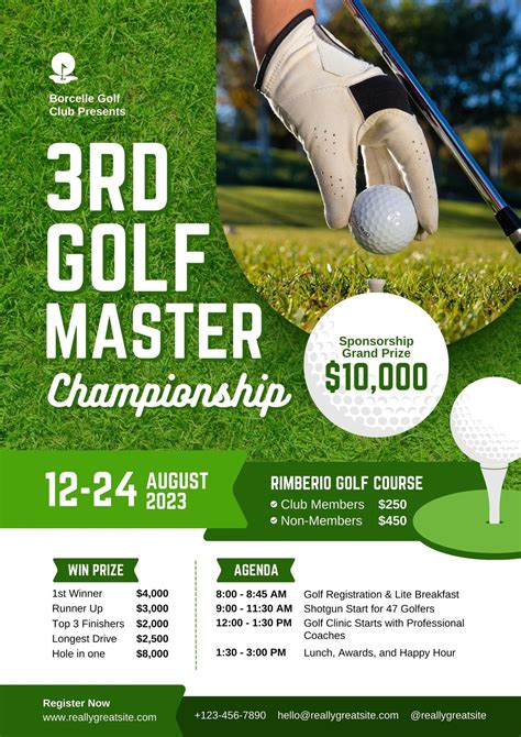 Golf template features