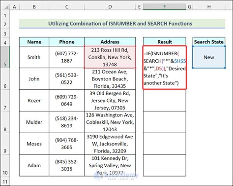 Using the IF Function with SEARCH for Partial Matches