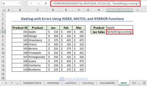 Index-Match function error