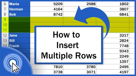 Inserting multiple rows