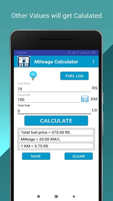 Mileage Calculator App