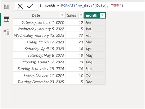 MONTH Function for Date Extraction