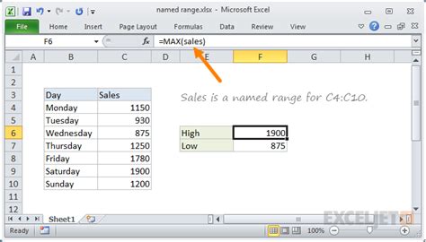 Using Named Ranges for Lists