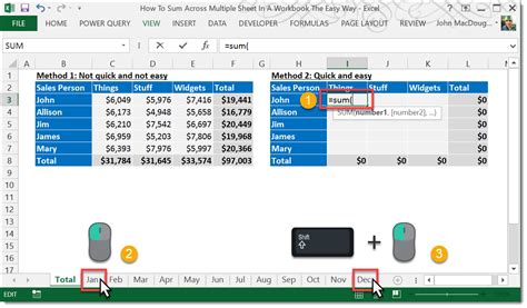Pivot Tables to Sum Across Sheets