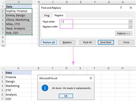 Removing text before a character in Excel