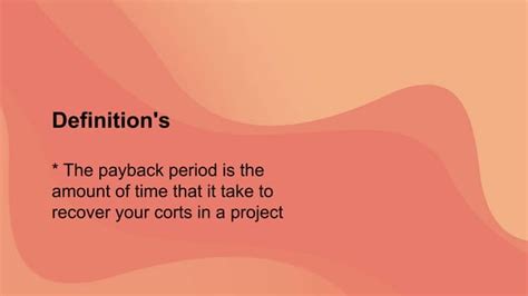 Risk Assessment Using Payback Period