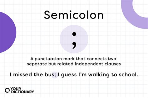 Semi-Colon Examples