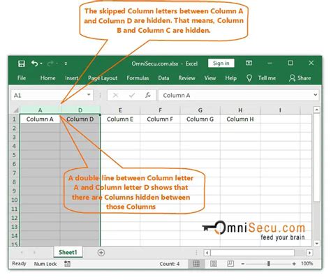 Spreadsheet Column Hiding