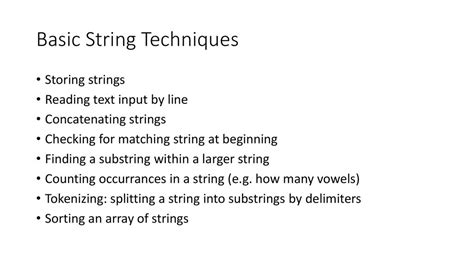 String Splitting Techniques