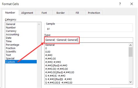 Description of Using Text Format for Numbers