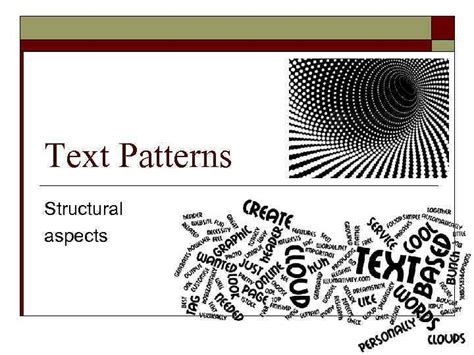 Identifying text patterns