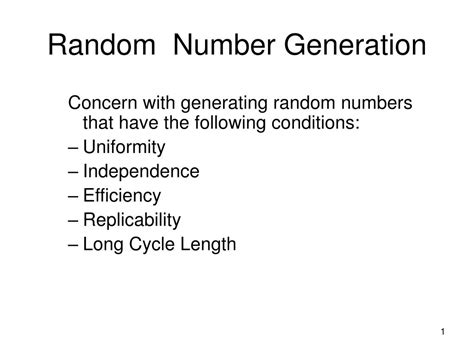 Tips for Using Random Number Generation