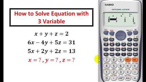 Using the Equation Solver Add-in to Solve Equations