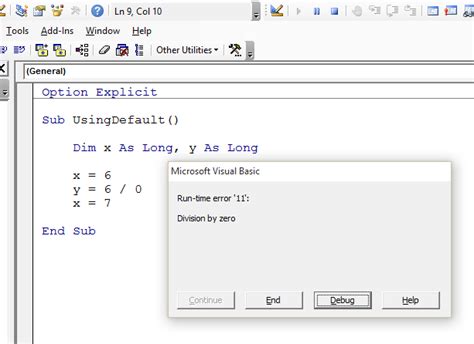VBA Error Example 2