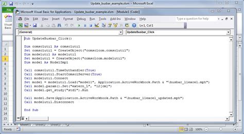 Description of VBA scripts for automation